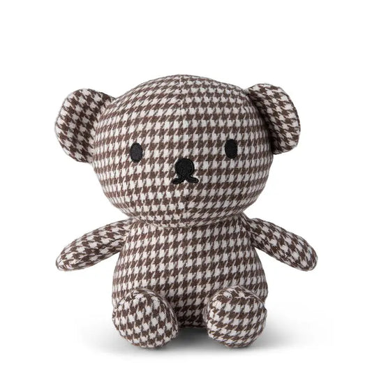 Boris Bear Dogtooth Brown | 17cm