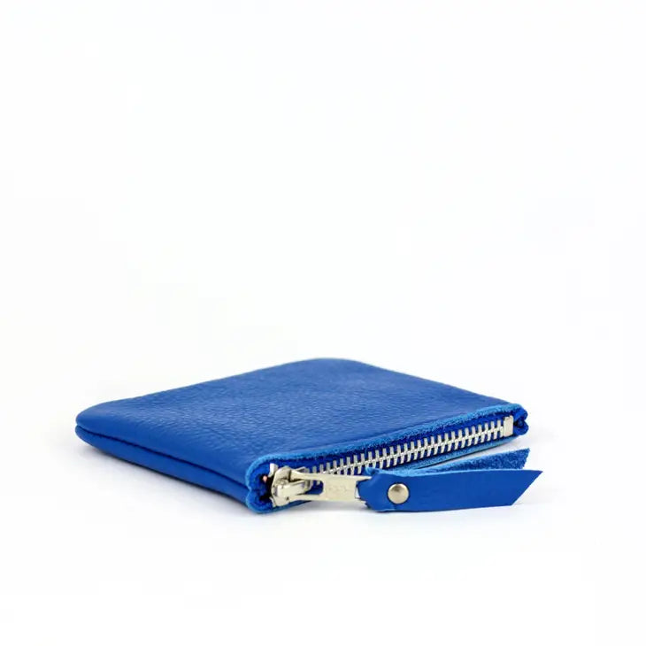 Cobalt Leather Coin Purse