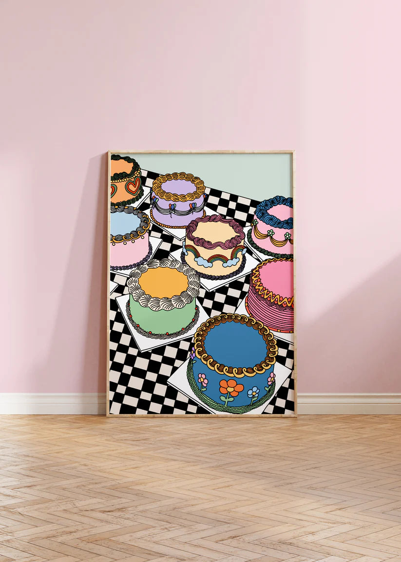 Table Of Cakes Print | A3