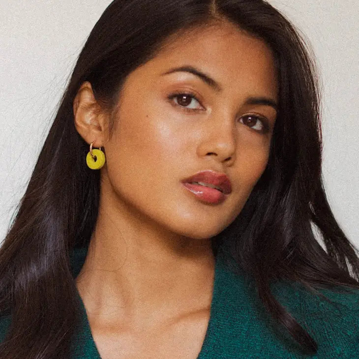 Surround Hoop Earring | Chartreuse