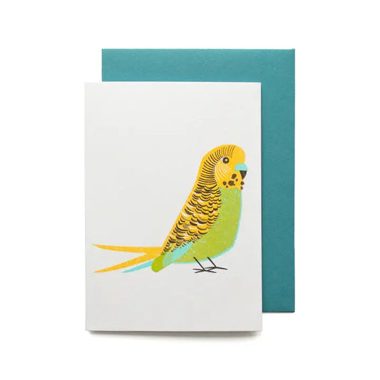 Green Budgie Mini Card