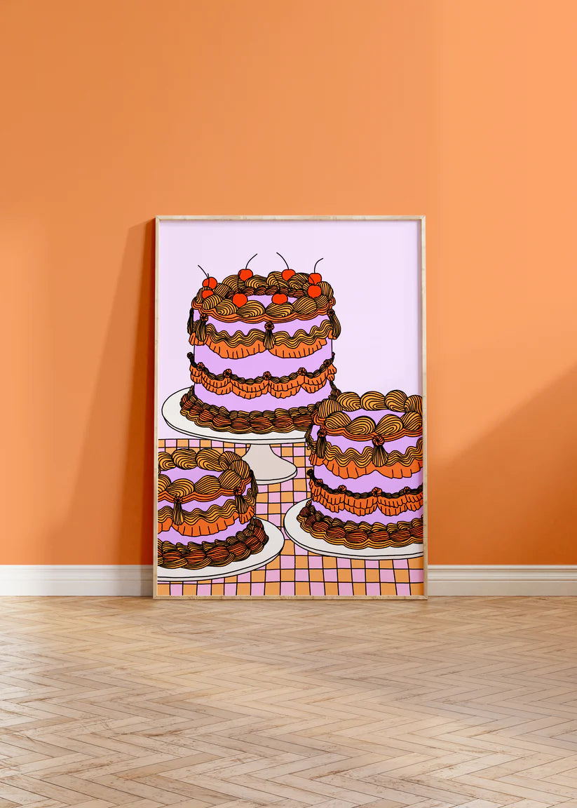 Groovy Cakes Print | A3