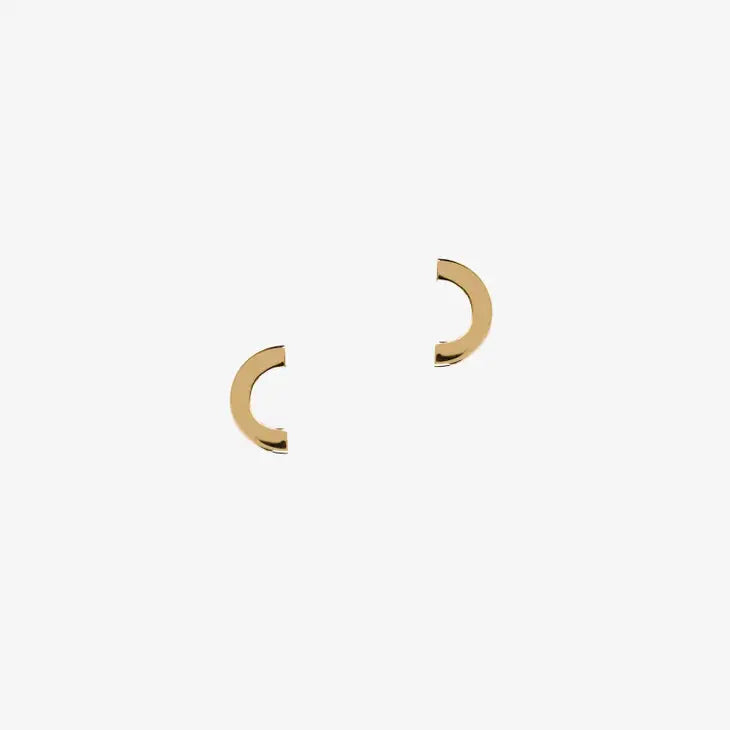 Crescent Studs | Gold