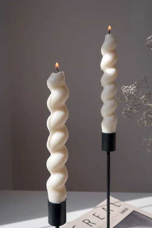 Spiral Taper Candles | Set of 2