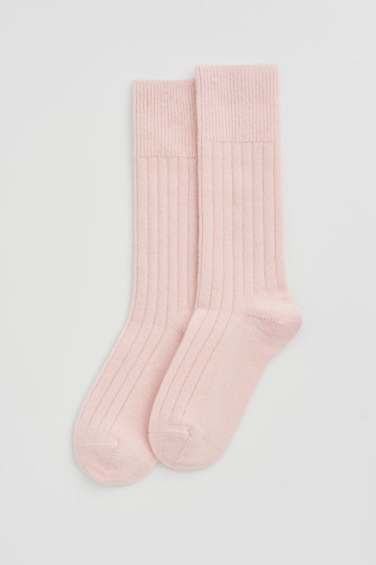 Merino Bed Socks | Frosting Pink