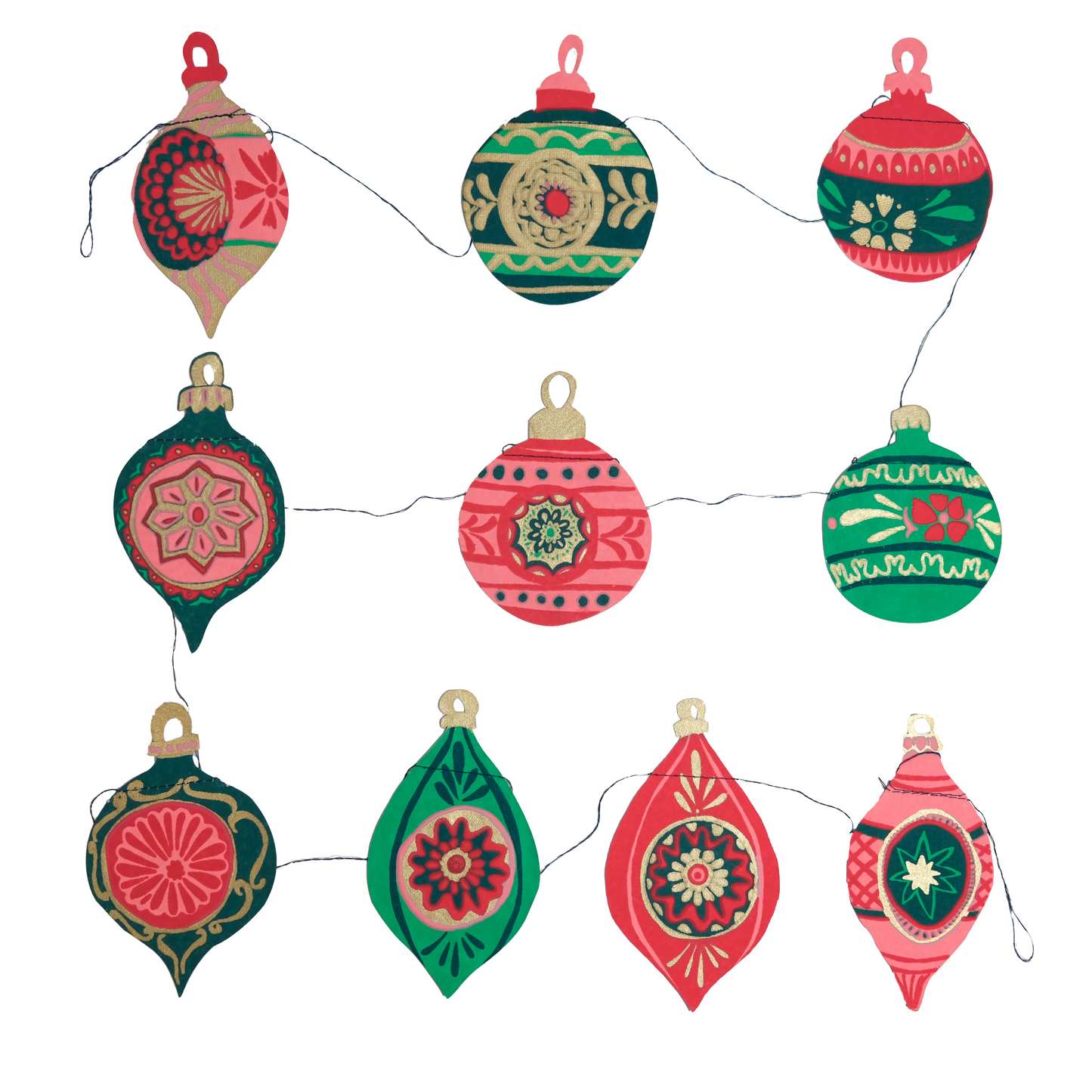 Baubles Sewn Garland