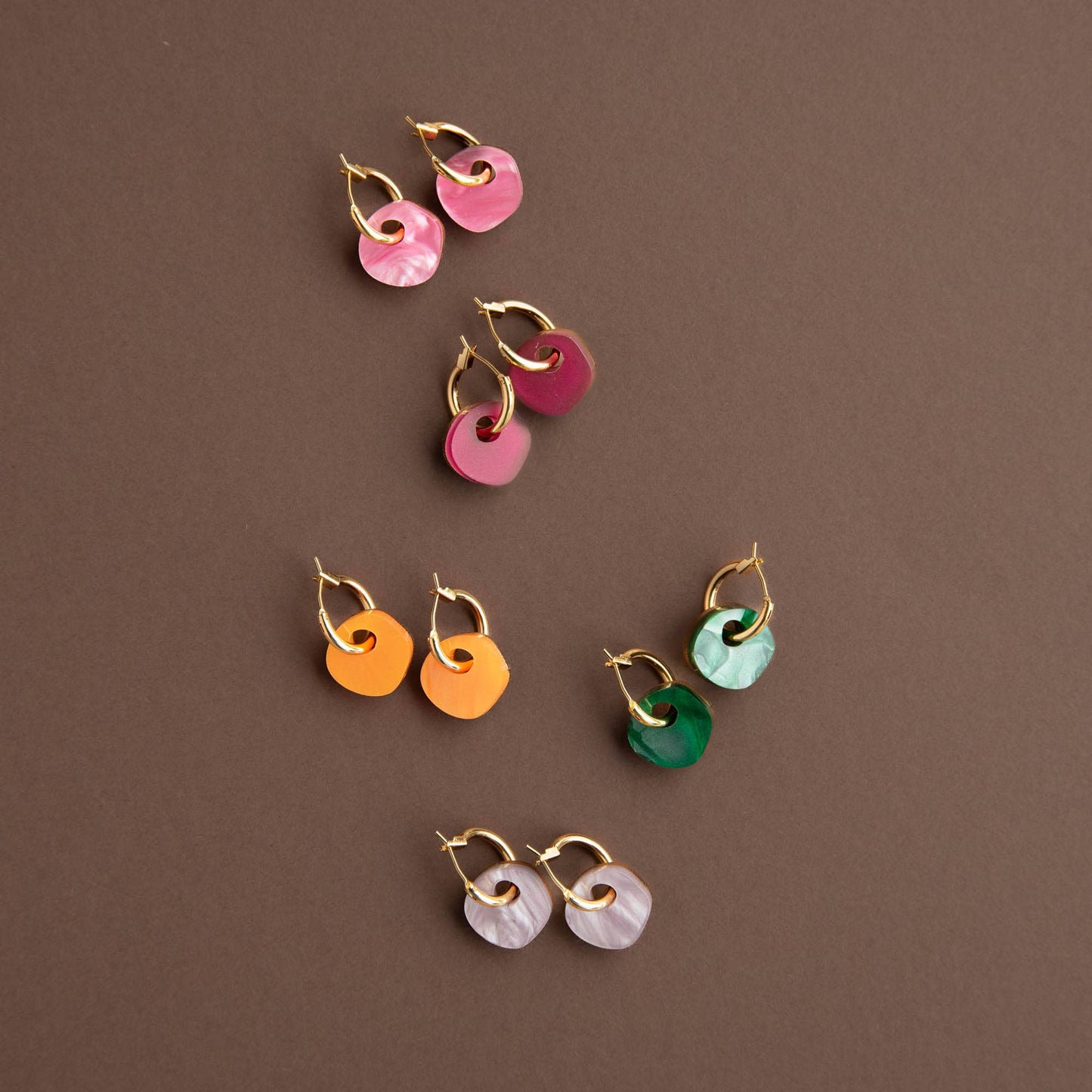 Surround Hoop Earrings | Orange