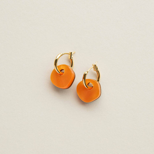 Surround Hoop Earrings | Orange