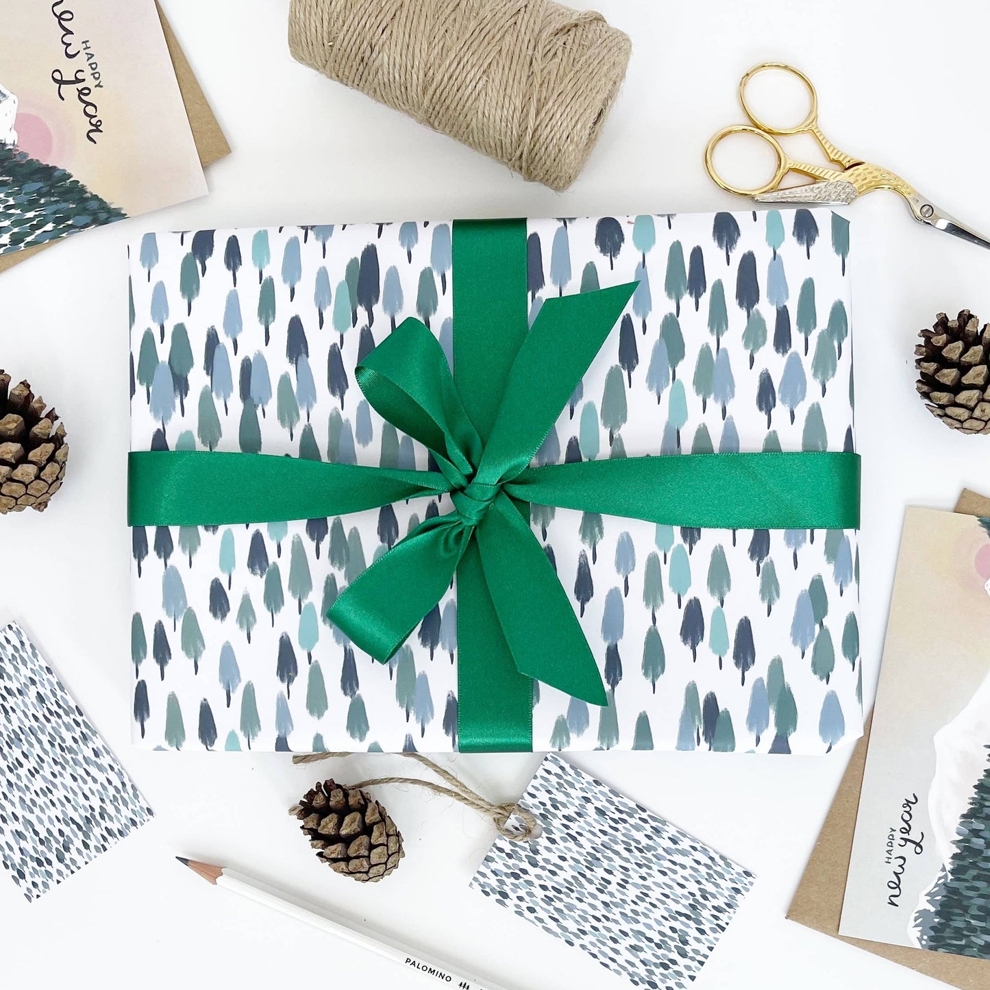 Forest Green Gift Wrap