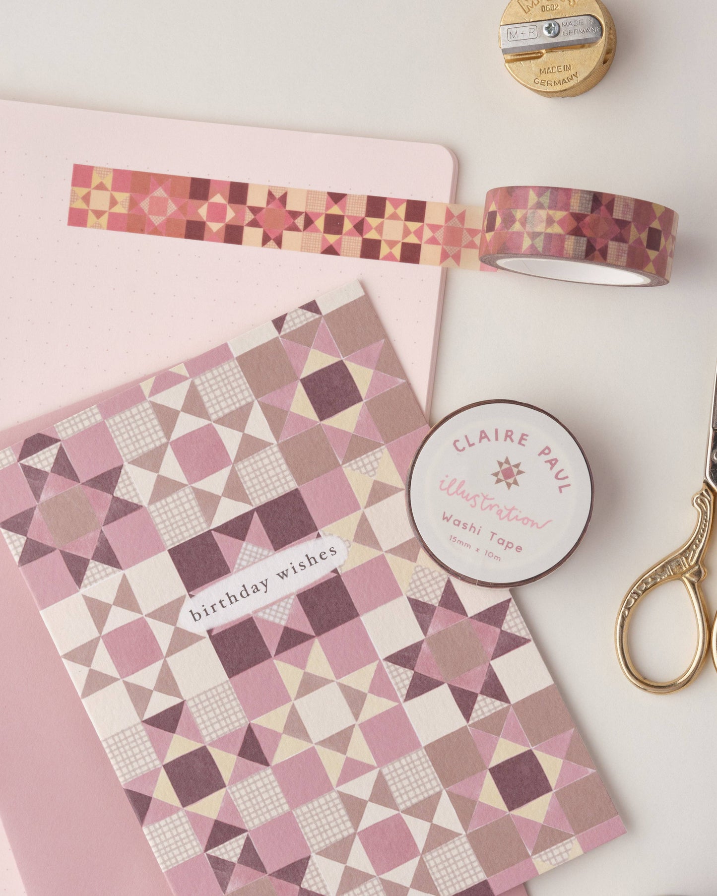 Patchwork Star Washi Tape | Pink