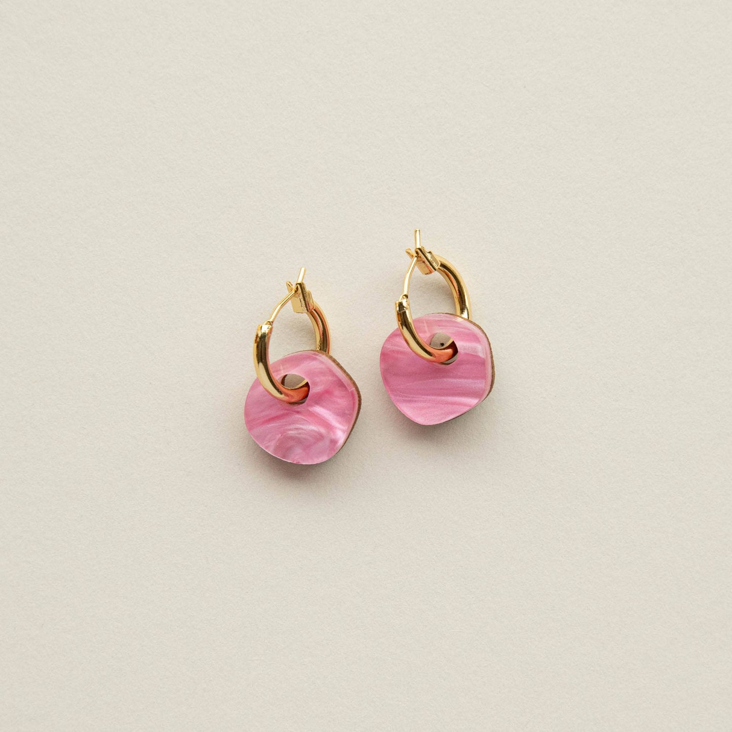 Surround Hoop Earrings | Pink