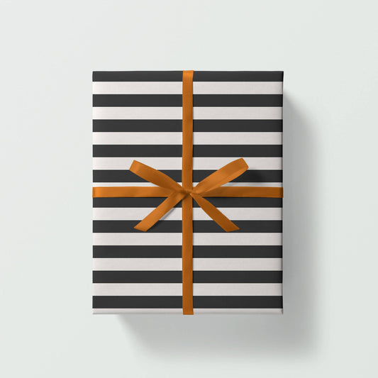 Black Stripe Gift Wrap