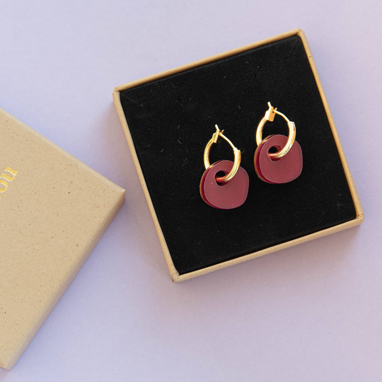 Surround Hoop Earrings | Pink