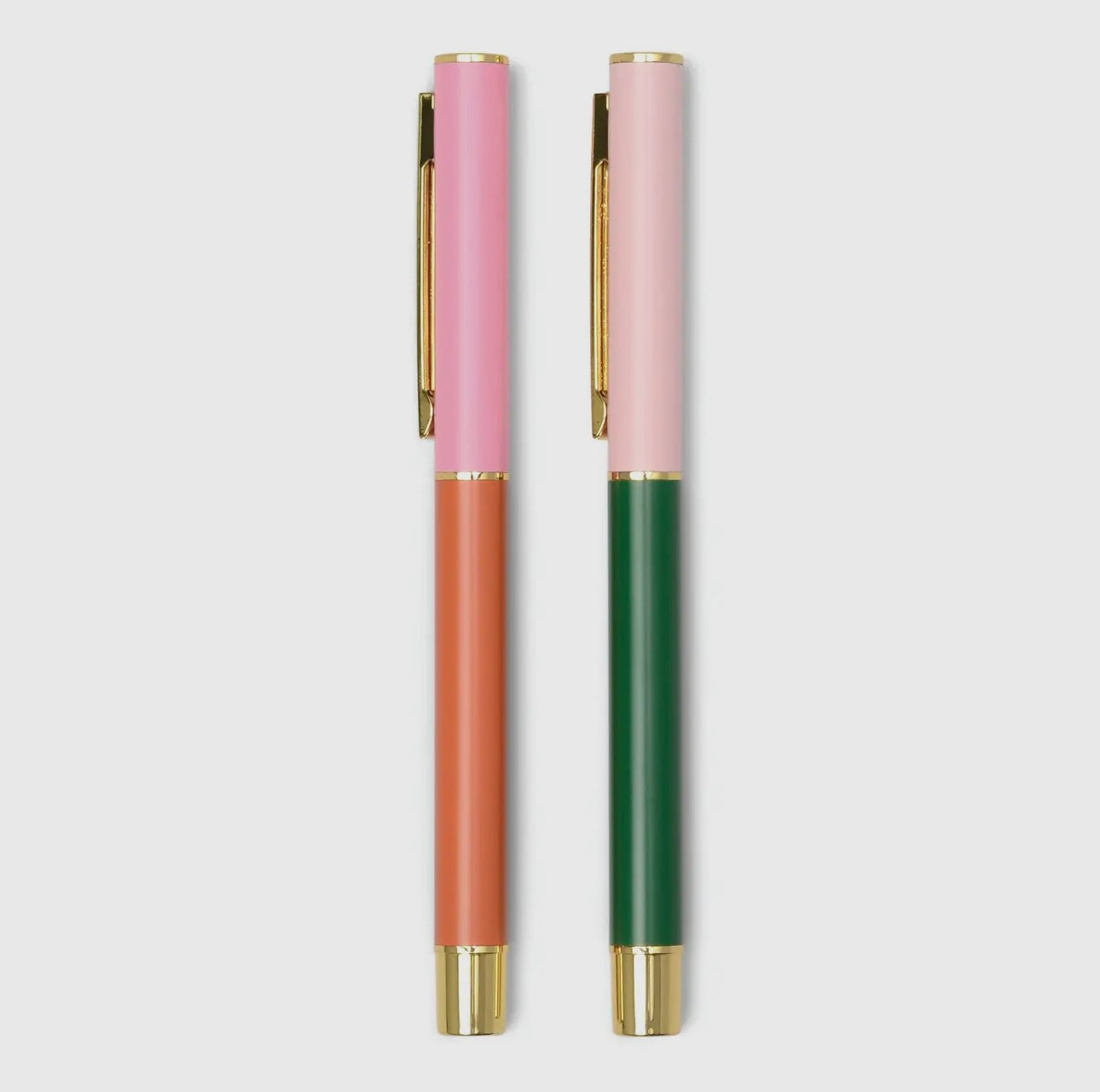 Colour Block Pens | Orange and Green