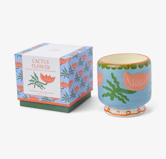 A Dopo Flower Ceramic Candle | Cactus Flower