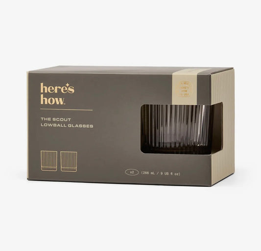 The Scout Lowball Glass Set | Smoke