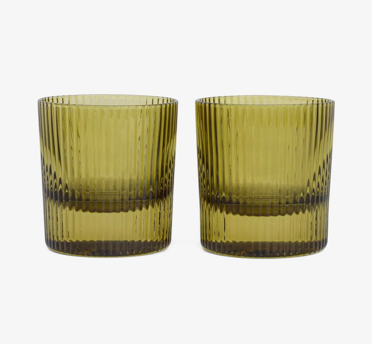 The Scout Lowball Glass Set | Olive