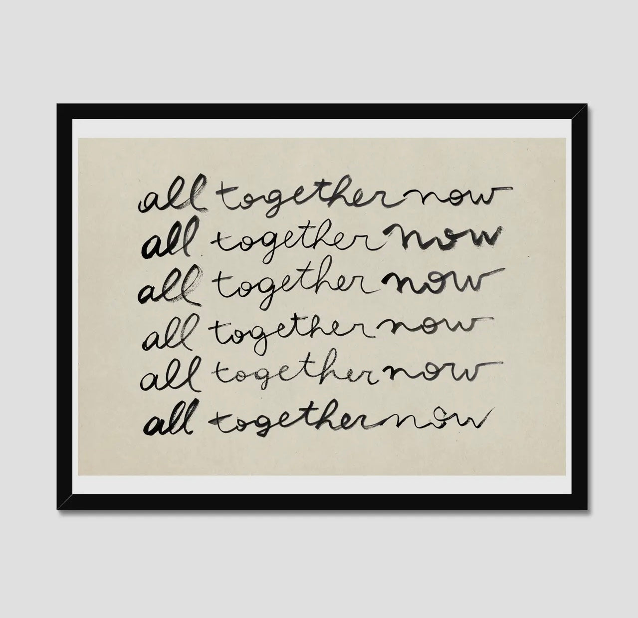 All Together Now Print | A3