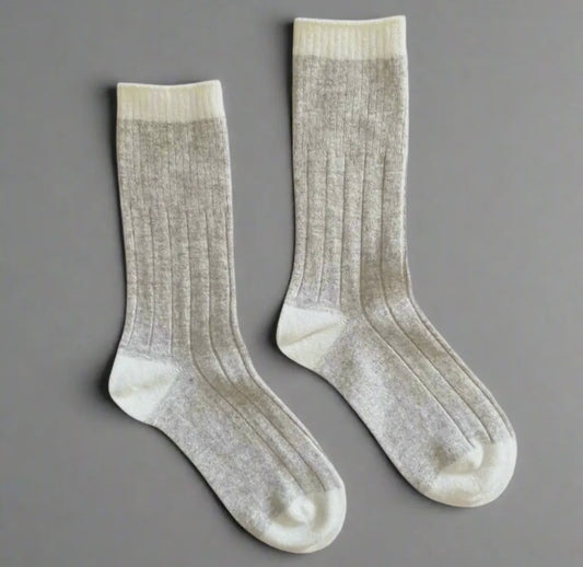 Merino Wool Banded Socks | Grey