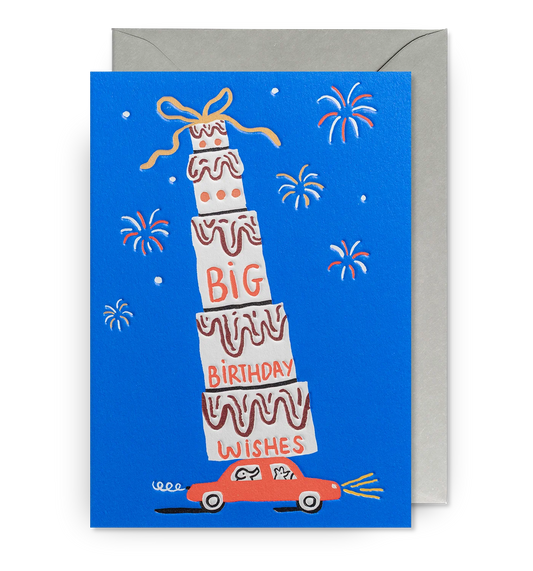 Tower Cake Birthday Card
