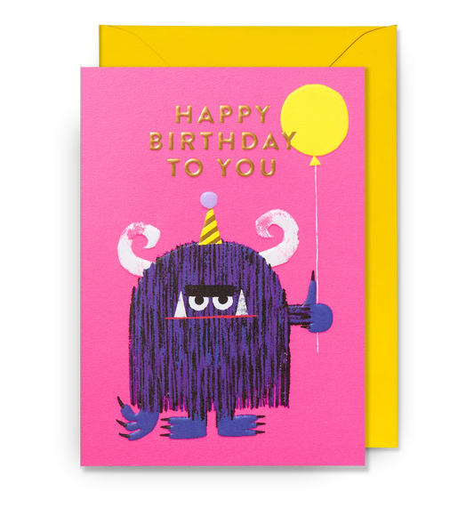 Party Monster Birthday Card