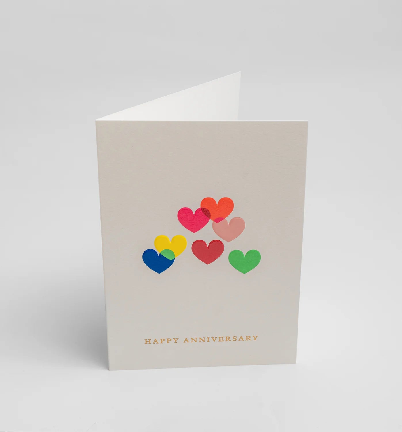 Colourful Hearts Anniversary Card