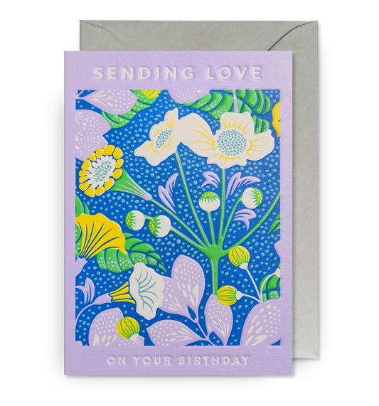 Sending Love Birthday Card