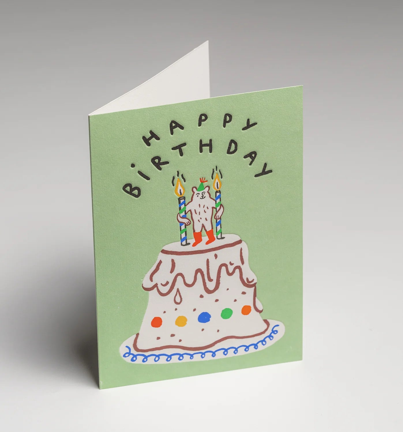 Big Cake Retro Birthday Card