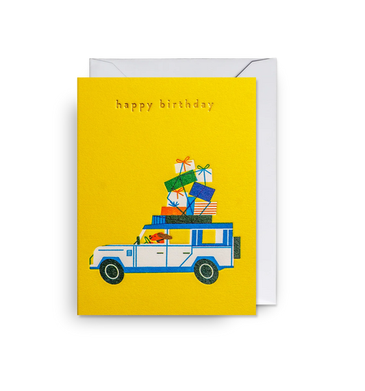 Cruising Dog Birthday Mini Card