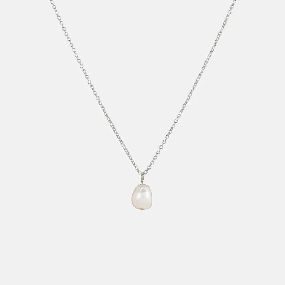 Silver Pearl Necklace