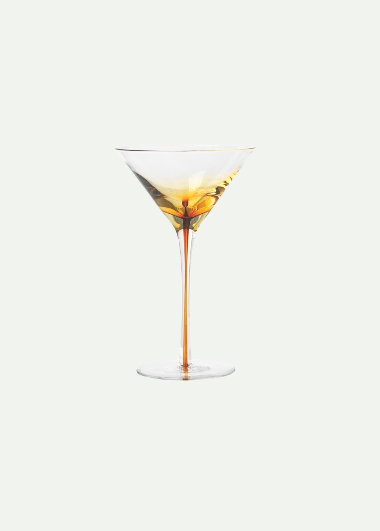 Amber Martini Glass