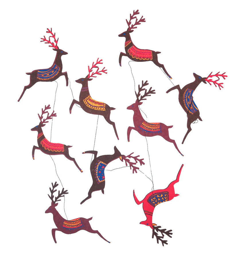 Reindeers Vertical Wall Hanging