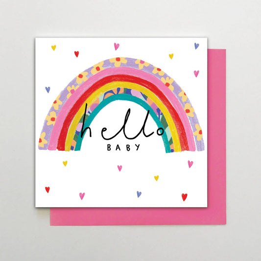 Hello Baby Rainbow  Card