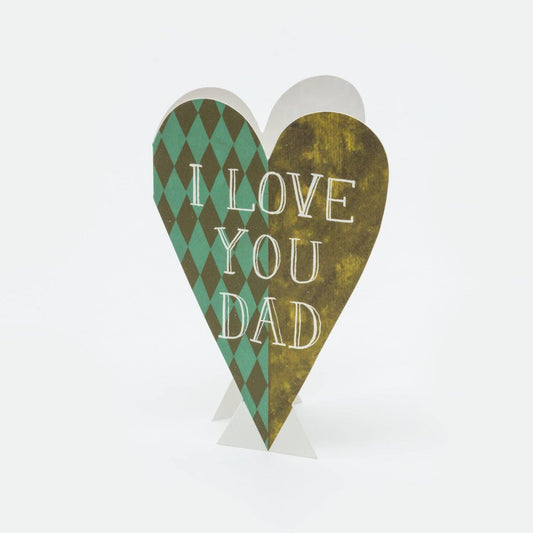 I Love You Dad Heart Card