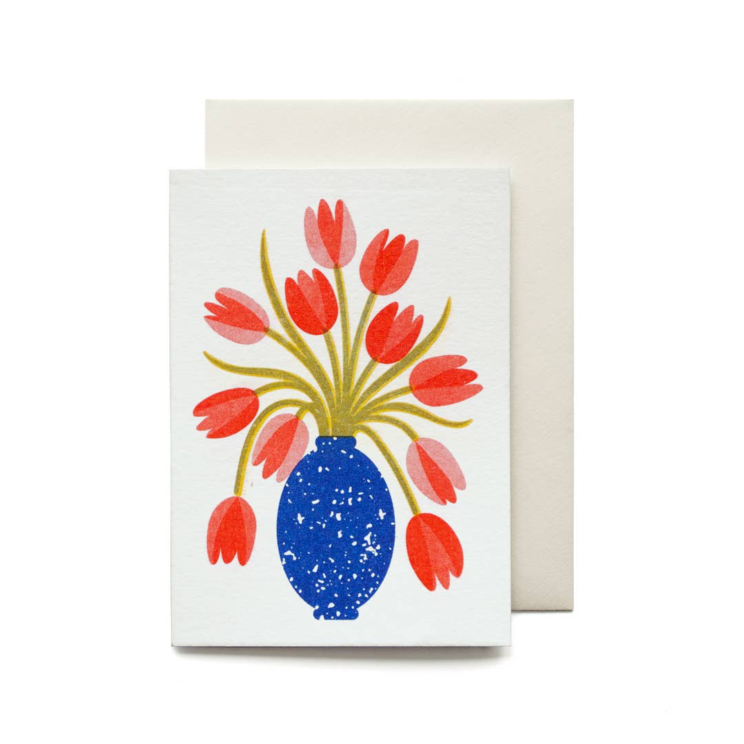 Red Tulips Mini Card