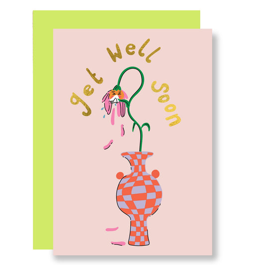 Get Well Soon Flower Card