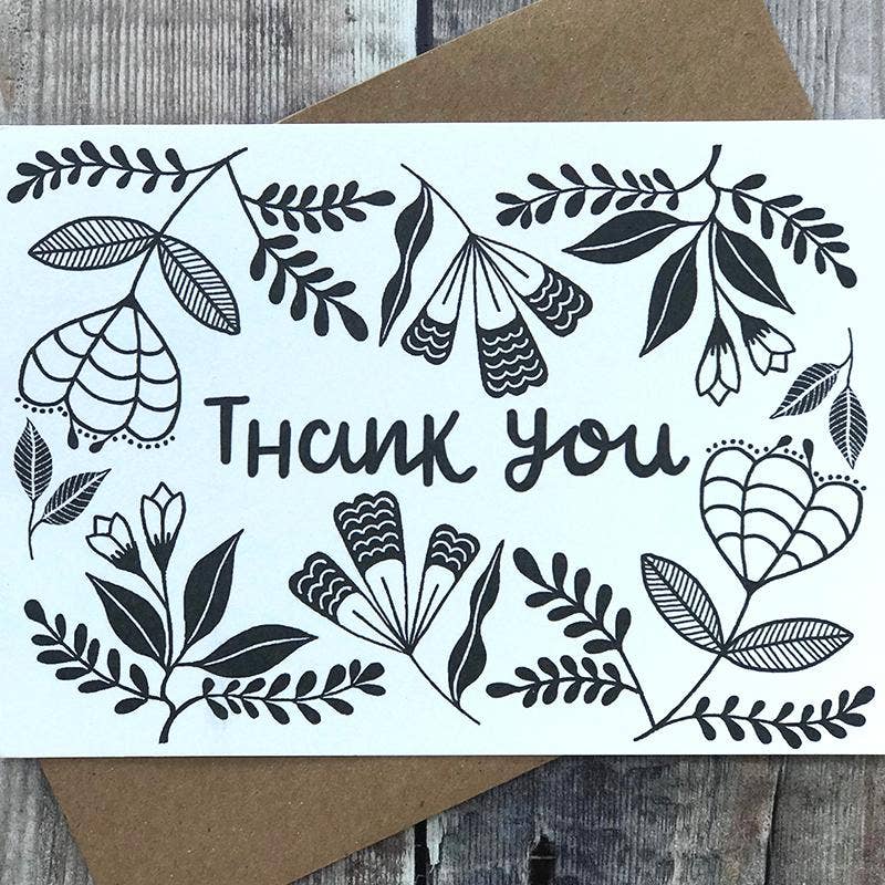 Folk Thank You Card