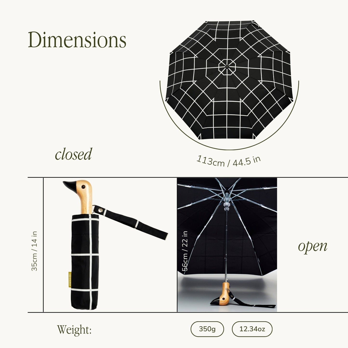 Black Grid Umbrella