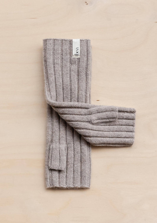 Cashmere & Merino Wrist Warmers | Oatmeal Melange