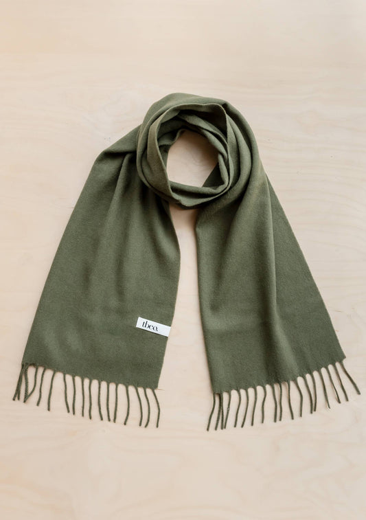 Lambswool Scarf | Olive