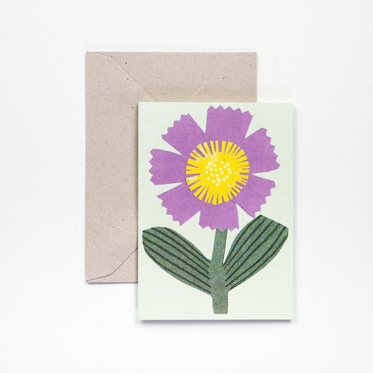 Purple Flower Mini Card