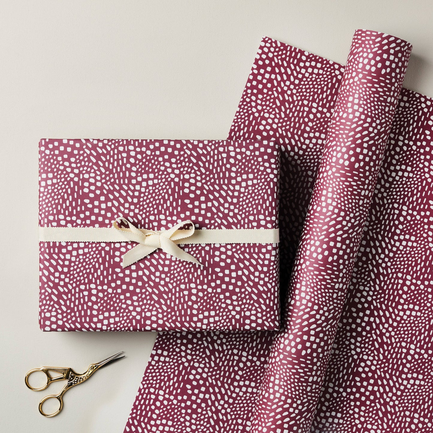 Abstract Blush and Cream Gift Wrap