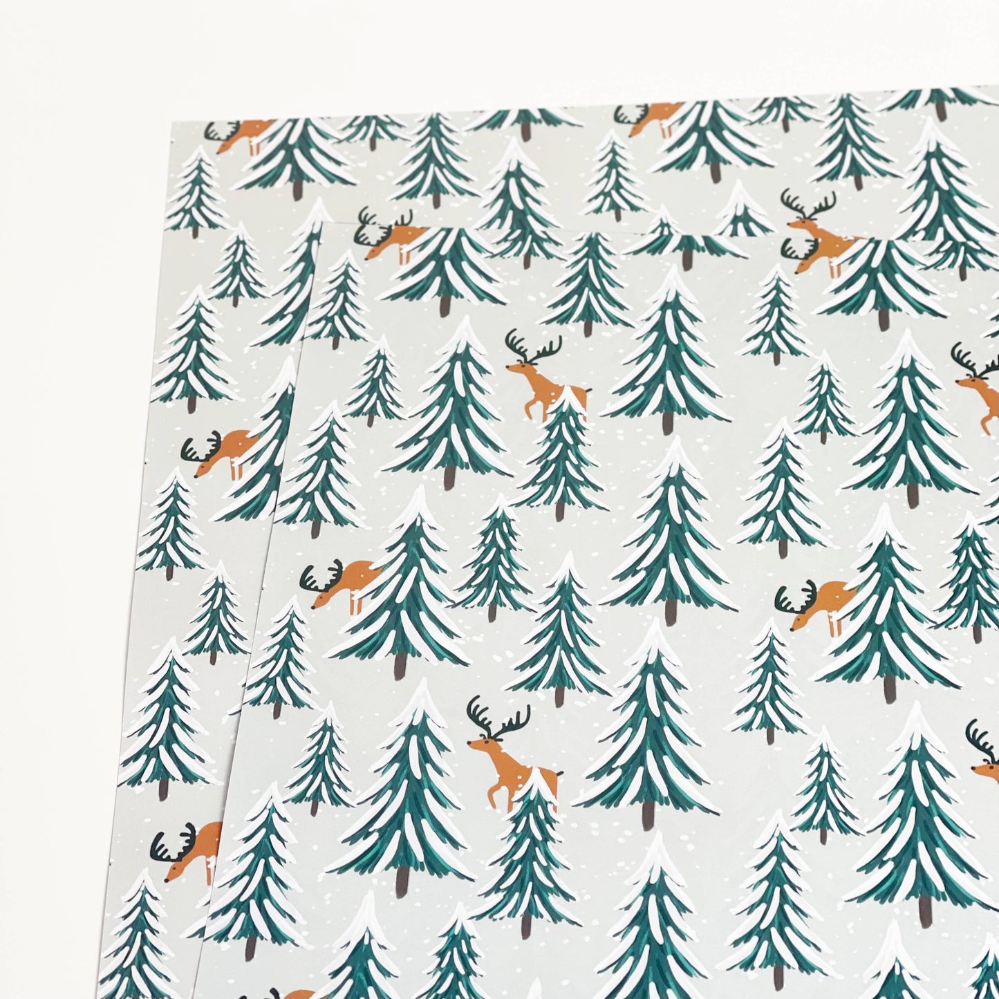 Reindeer and Christmas Tree Gift Wrap