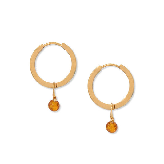 Amber Hoops | Gold