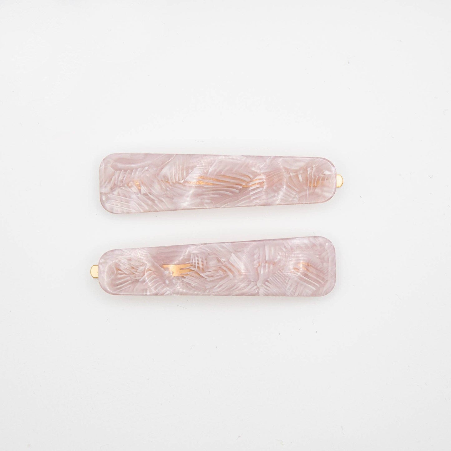 Lilac Marble Hair Slides | Set of 2