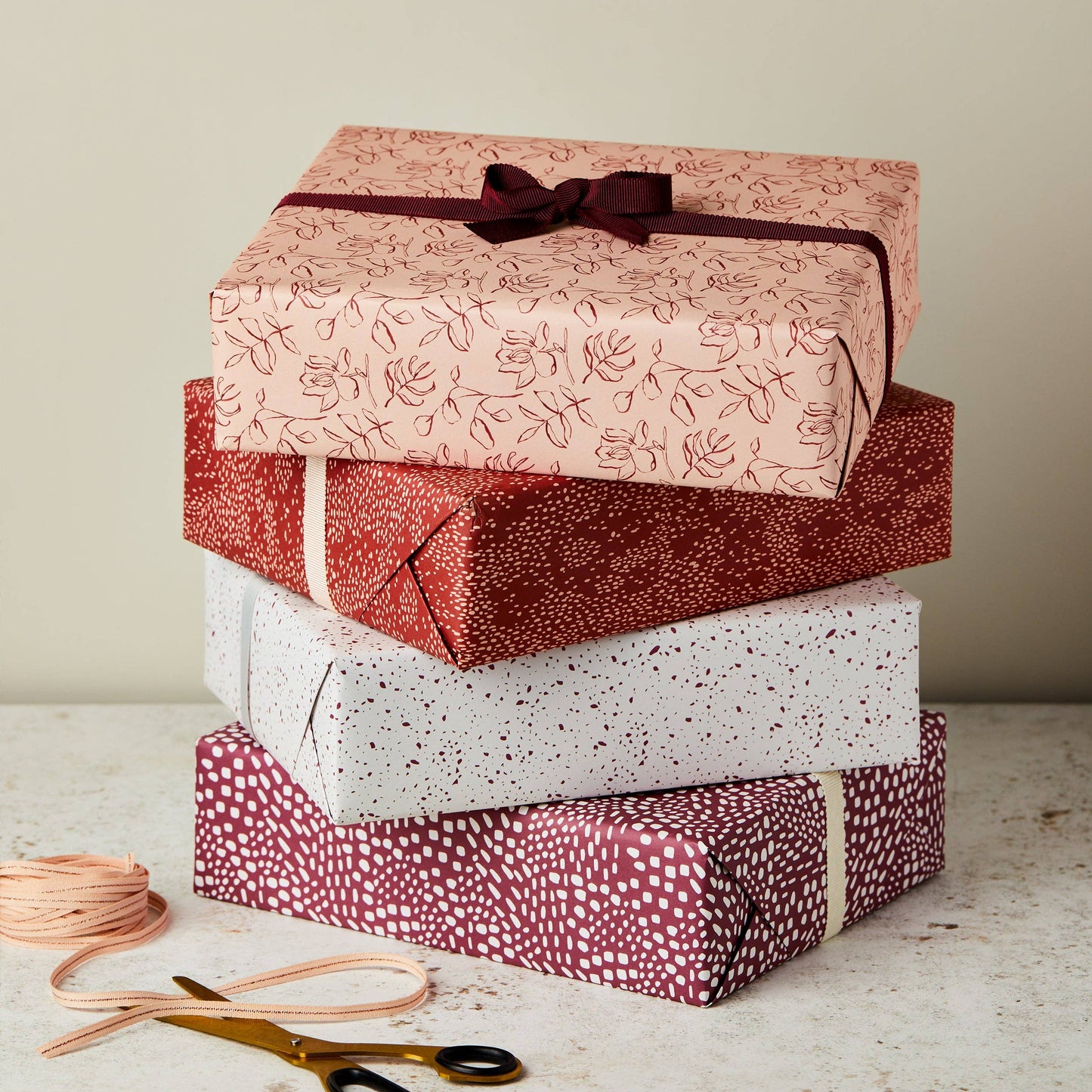 Abstract Blush and Cream Gift Wrap