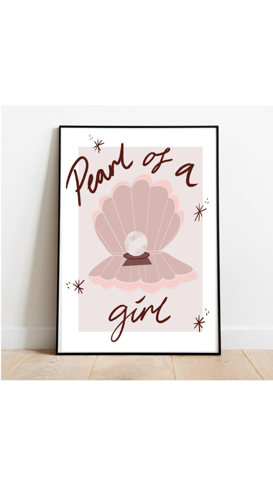 Pearl of a Girl Print | A4